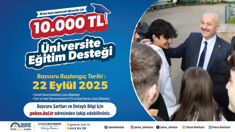 Gebze Belediyesi’nden Öğrencilere Müjde!