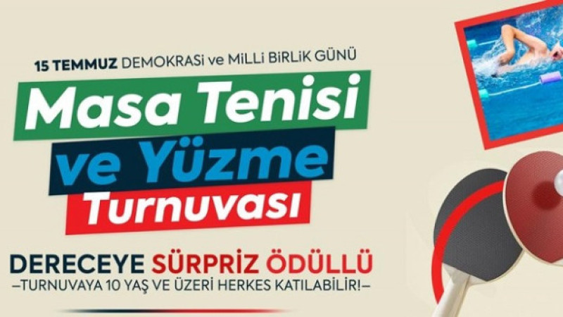 Dilovası’nda Ödüllü Masa Tenisi ve Yüzme Turnuvası