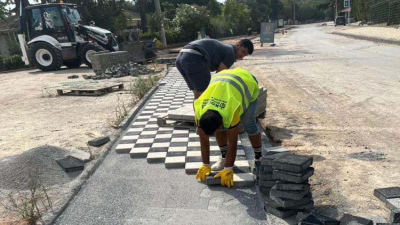 Darıca'da Kaldırım Çalışması
