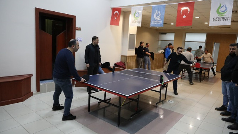 Birimler arası masa tenisi turnuvası heyecanı