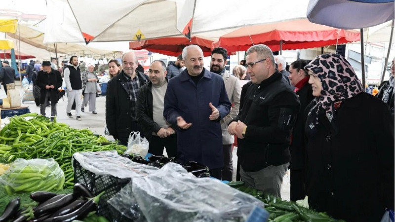 Cumhur İttifakı Adayı Büyükgöz  Pazarcı Esnafına Hayırlı İşler Diledi