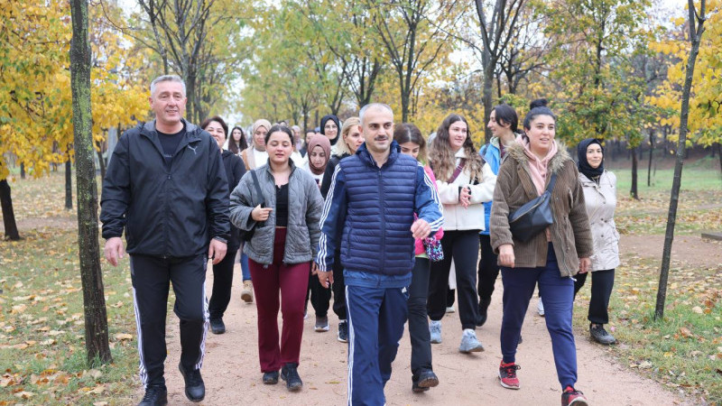 Başkan Çiftçi, bilgievleri öğretmenleriyle sabah yürüyüşünde buluştu