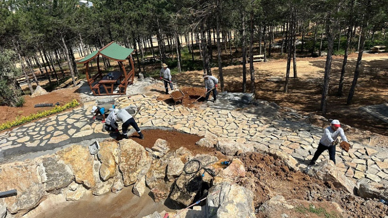 Pelitli Damga Tepe Mesire Alanında Çalışmalar Tüm Hızıyla Devam Ediyor