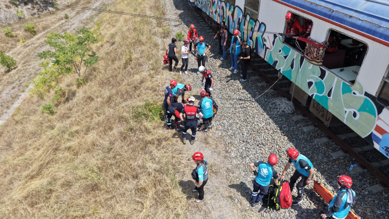 ÇAK-TİM’den başarılı tren kazası tatbikatı