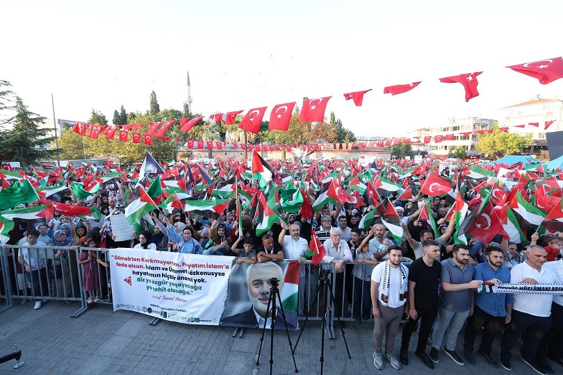 Gebze Şehit Haniye ve Filistin için meydanda